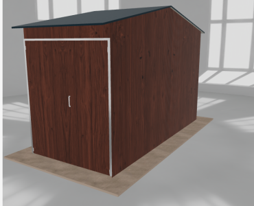 Hala stalowa 2.5x5.5m dwuspadowa Ciemny orzech Wysoka