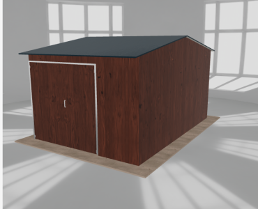 Hala stalowa 4.5x6.5m dwuspadowa Ciemny orzech Wysoka