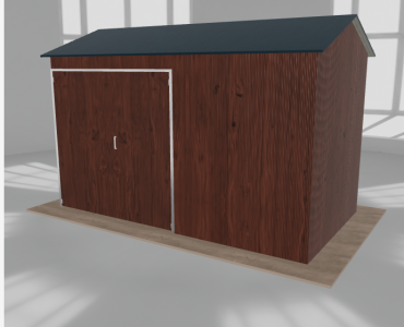 Hala stalowa 5.5x3m dwuspadowa Ciemny orzech Wysoka