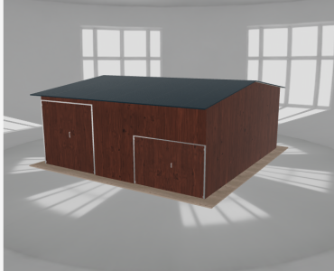 Hala stalowa 8x8.5m dwuspadowa Ciemny orzech Wysoka