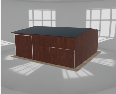 Hala stalowa 8.5x8m dwuspadowa Ciemny orzech Wysoka