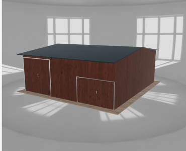 Hala stalowa 8.5x9m dwuspadowa Ciemny orzech Wysoka