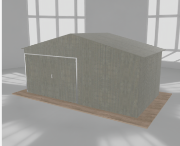 Garaż blaszany 5.5x3m jednostanowiskowy
  dwuspadowy Ocynk