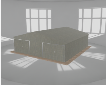 Garaż blaszany 8x8.5m dwustanowiskowy
  dwuspadowy Ocynk